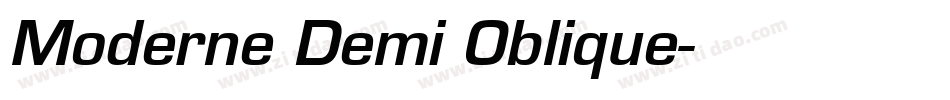 Moderne Demi Oblique字体转换